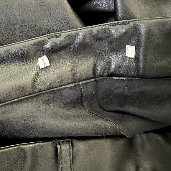 STELLA MCCARTNEY Women's M 42 Cargo Vegan Leather Wide Leg Luxury Pants Workwear - Picture 7 of 9